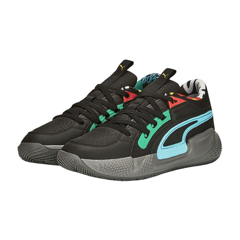 Picture of PUMA COURT RIDER BLOCK PARTY 'BLACK IRON'