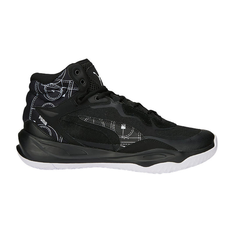 Picture of PUMA PLAYMAKER PRO MID COURTSIDE 'BLACK WHITE'