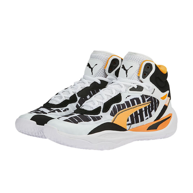 Picture of PUMA PLAYMAKER PRO MID BLOCK PARTY 'WHITE CLEMENTINE'