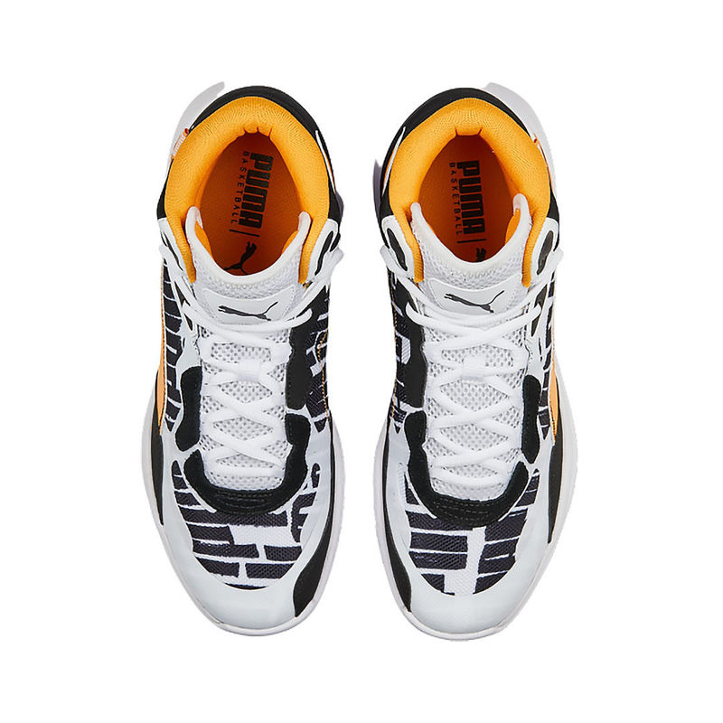 Picture of PUMA PLAYMAKER PRO MID BLOCK PARTY 'WHITE CLEMENTINE'