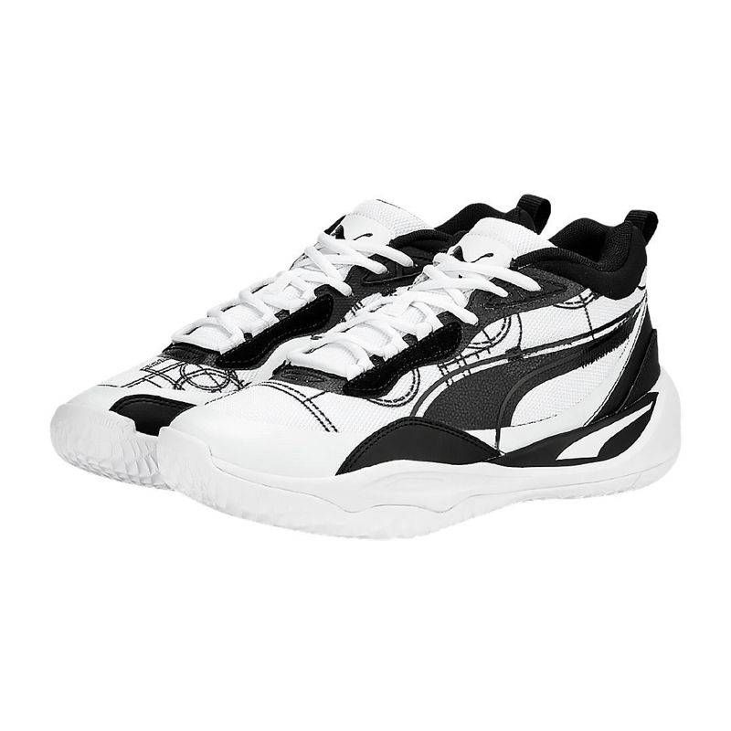 Picture of PUMA PLAYMAKER PRO COURTSIDE 'WHITE BLACK'